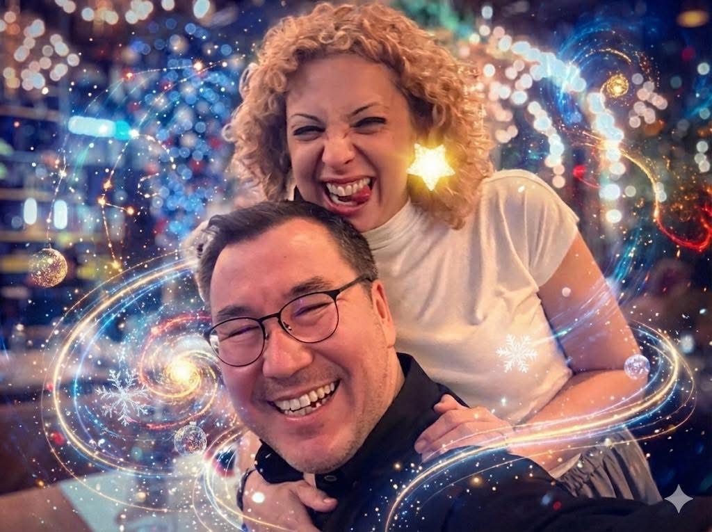 Maria și Cetin, selfie cu scântei
